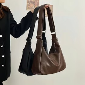 Resim Maillard Vintage Kadın Çapraz Vücut Çantası - Ayarlanabilir Askılı, Fermuarlı Kapatma & Polyester Astarlı Büyük Kapasiteli Omuz Çantası, Kahve Kahverengi & Siyah Günlük Kullanım İçin, Minimalist El Çantası 