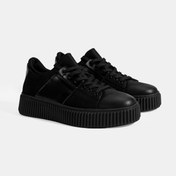 Resim Desa Erkek Siyah Bağcıklı Deri Spor Ayakkabı 