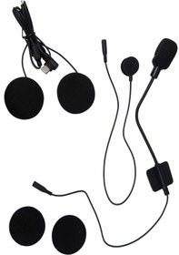 Resim ULTRATEKNO BT-68 TYPE C Girişli intercom Kulaklık Seti Çift Mikrofonlu Motosiklet Kask İntercom Yedek Kulaklığı 