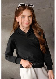 Resim Uyguntarz Çocuk Drawing Butterflies Baskılı Sweatshirt Siyah 