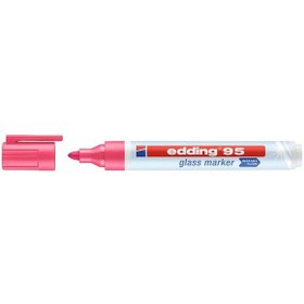 Resim Edding 95 Glass Marker Cam Kalemi Neon Pembe 