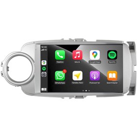 Resim Blueway Toyota Yaris Araç Multimedya Android Ekran Carplay Navigasyon Double Teyp 2+32 9" 12-20 Silver BLUEW 