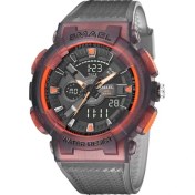 Resim Hanyang Erkekler Için Gri Turuncu Smael Izle, Büyük Boy Açık Spor Erkek Bilek Saatleri, Şoka Dayanıklı 54MM Çift Ekran Analog Dijital Saat 8006 (Yurt Dışından) 