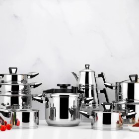 Resim Schafer Premium Çelik Çeyiz Seti 18 Parça-Inox 