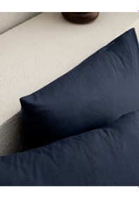 Resim Madame Coco Manon %100 Pamuk Ranforce Düz 2'li Yastık Kılıfı Seti Lacivert 
