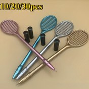 Resim 10/20/30 Adet Yenilikçi Tenis Raketi Şekilli Kalemler, 0.5mm Siyah Mürekkep, İnce Uçlu Plastik Yazı Kalemi, Aile ve Arkadaşlar İçin Hediye, Parti Hediyeleri ve Tatiller İçin İdeal 