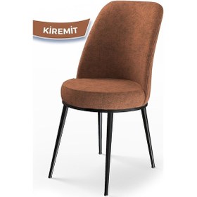 Resim Canisa Han Serisi, Siyah Mermer Desen 70x114 Açılabilir Mdf Mutfak Masa Takımı, 4 Kiremit Sandalye Masa Siyah Mermer Sandalyeler Kiremit 