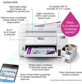 Resim Epson Ecotank L6376 A4 Çok Fonk. Yazıcı 