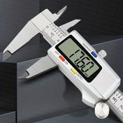 Resim 6-İnç Paslanmaz Çelik Dijital Verniye Kaliperi, LCD Ekranlı Elektronik Mikrometre Ölçü Aleti, Pil ile Çalışan Hassas Ölçüm Aracı, Takı ve El Sanatları İçin 