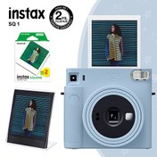 Resim Instax SQ1 Buz Mavi Fotoğraf Makinesi-20li Kare Film ve Pleksi Çerçeve Fujifilm