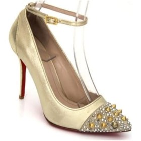 Resim Krem Hakiki Deri Bayan Stiletto Topuklu Ayakkabı Krem 