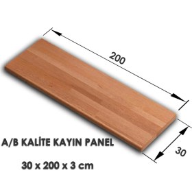 Resim Woodlife Kayın Ahşap Plaka Masif Panel 30 x 200 x 3 cm 
