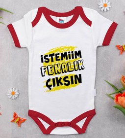 Resim Bitmeyen Kartuş Bk Kids Istemiim Fenalık Çıksın Tasarımlı Kırmızı Bebek Body Zıbın-1 