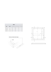 Resim Shower 90x90 Drop Kare Flat Duş Teknesi H:5 Cm 