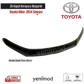 Resim Toyota Uyumlu Hilux Kaput Koruyucu Rüzgarlık 2014 Sonrası Siyah 