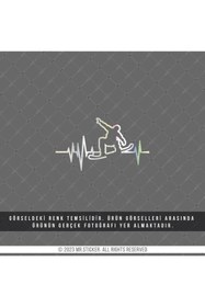 Resim Bay Etiket HLG28V2 Hologram Kalp Ritim Motifli Snowboard Etiketi 