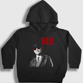 Resim Unisex Çocuk Siyah Red The Blacklist Kapüşonlu Sweatshirt 