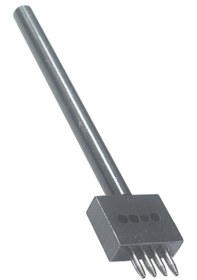 Resim Suntek Dıy Aralığı Yuvarlak Prong Deri Delgeç El 5mm-4-delik 