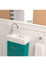 Resim Turkuaz Seramik Cerastyle City 25x50 cm Soldan Delikli Lavabo 