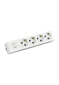 Resim Günsan Dörtlü Çocuk Korumalı Topraklı Anahtarlı Grup Priz Klemensli (Kablosuz) 