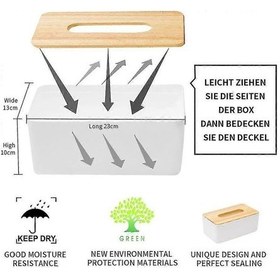 Resim Kozmetik Mendil Kutusu Islak Mendil Kutusu Ahşap Beyaz Dikdörtgen Meşe Palamudu Kapağı Mendil Kutusu Ev Ofis Araba Çok Fonksiyonlu Pratik Mendil Kutusu Beyaz 