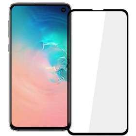 Resim Microcase Samsung Galaxy S10 Plus 3D Curved Tam Kaplayan Tempered Glass Cam Koruma - Siyah 