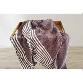 Resim Aksu Summer Line Çok Amaçlı Örtü Pike Koltuk Örtüsü 170x220 Bordo Bordo 