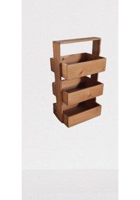 Resim Masif Ahşap Sebzelik 