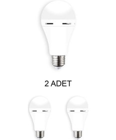 Resim Cata Ct-4229 Şarjlı Led Ampul Beyaz 9w 2 Adet 