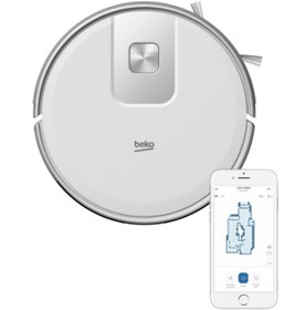 Resim Beko 2700 Pa 3200 mAh, Wi-fi Bağlantısı 170 dk Çalışma Süresi, Islak Kuru Moplu Robot Süpürge, Beyaz 