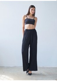 Resim İnce Askılı Croptop -büstiyer Siyah 