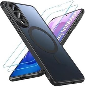 Resim CONSTRAIN - Samsung ile uyumlu Galaxy S25 Edge Kılıf Mat Magsafe ile uyumlu Şarj Özellikli Renkli Kenarlı + Ekran Koruyucu Cam Set 