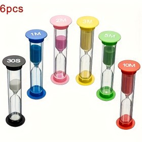 Resim Renkli Kum Zamanlayıcılar: 1-10 Dakika Oyunlar, Zaman Yönetimi ve Öğrenme için - Ev, Sınıf ve Ofis için Mükemmel 