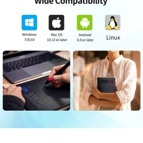 Resim E&D Collection VEIKK A15 Pro grafik çizim tableti, 10 x 6 inç dijital çizim tableti, 12 kısayol tuşu ve bir Quick D 