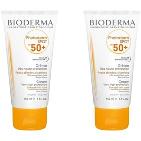Resim Bioderma Photoderm Spot 50+ Faktör Leke Karşıtı Lekeli Ciltler İçin Renksiz Güneş Koruyucu Krem 2x150 ml 