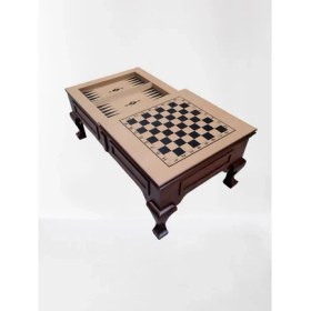 Resim Bengi Ticaret Orta Sehpa Satranç-Tavla Büyük Kayın Lükens Aslan Ayak El Yapım Yaka Nakış El Yapım 