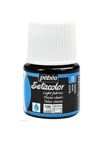 Resim Pebeo Setacolor Light Fabric Transparan Kumaş Boyası 19 Black 