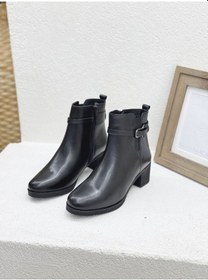 Resim 25k61351464 Yanı Toka Detaylı Hakiki Deri 6cm Topuklu Bot Kadın 001 