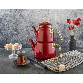 Resim Paçi Elite Class Emaye Kırmızı Çaydanlık Kırmızı 