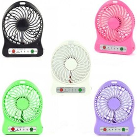 Resim pusula 3 Kademeli Şarjlı Masa Üstü Usb Mini Taşınabilir Vantilatör Fan 