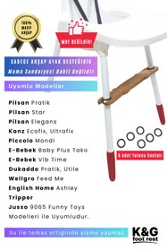 Resim DYZSTAR Ithal Contalı Mama Sandalyesi Ayak Koyma Desteği Pilsan Elegans, Pratik, Kanz, Piccolo, E Bebek Tako 