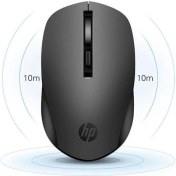 Resim Hp S1000 Plus Siyah Sessiz Tuşlu USB Kablosuz Mouse 1600 Dpı Sol ve Sağ Kullanım Mouse 