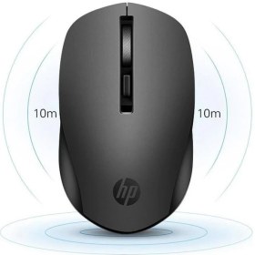 Resim Hp S1000 Plus Siyah Sessiz Tuşlu USB Kablosuz Mouse 1600 Dpı Sol ve Sağ Kullanım Mouse 