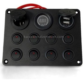 Resim Bfy Switch Panel 8'li Kombine Sigorta Paneli 