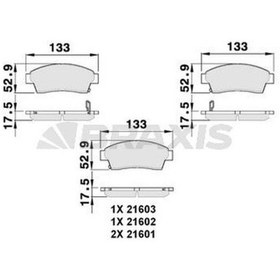 Resim Toyota Uyumlu Corona Carina 1993-1999 Ön Fren Balatası Takım Braxis 