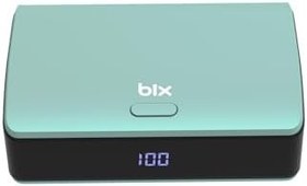 Resim Bix PB106 10.000mAh PD20W Type-C USB-A SCP 22.5W Çift Çıkışlı LED Göstergeli Kauçuk Kaplama Cep Boy Mini Powerbank 