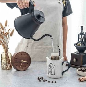 Resim Epinox Barista Kahve Demleme İbriği | Kahve Cezvesi | Mini Slim Kettle Siyah 800 ml BKS-08 