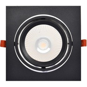 Resim Kare Philips Ledli 30W Siyah Sıva Altı Spot Beyaz Işık 6500K 