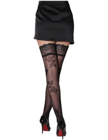 Resim DAYMOD Lisa Silikonlu Dantelli Jartiyer Çorap Siyah Siyah / Black 