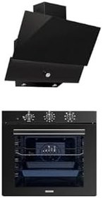 Resim Luxell 88 Litre Süper Kristal Siyah Ankastre 2'Li Set A68-Sf3 Fırın /Da88 Davlumbaz Rotary Düğmeli 